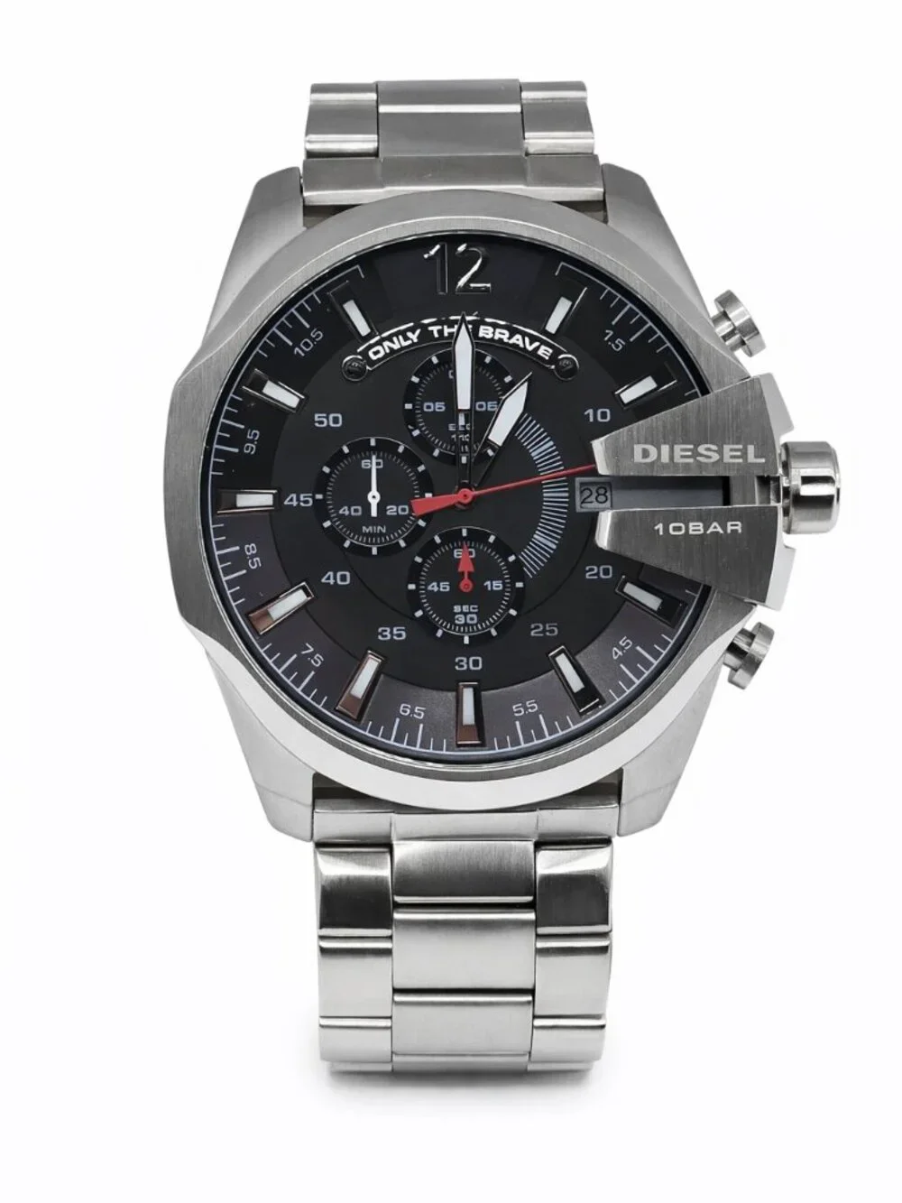 Diesel Mega Chief Men's Silver Stainless Steel Chronograph Watch DZ4417